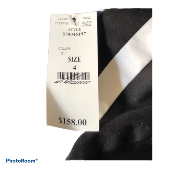 NEW! Preppy Coastal Grandmother Black & White Halter Cotton Dress‎ Size 4 - Picture 6 of 12